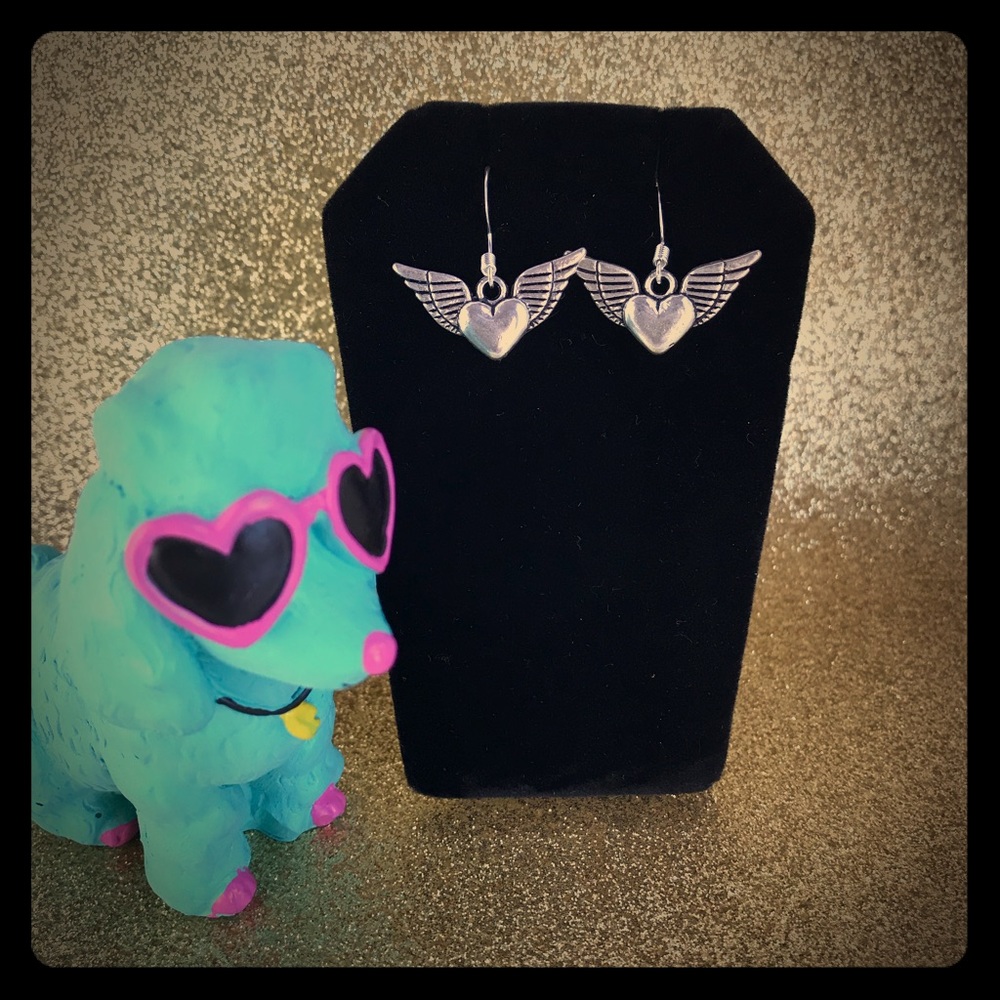 3 for $15 Hearts with wings earrings